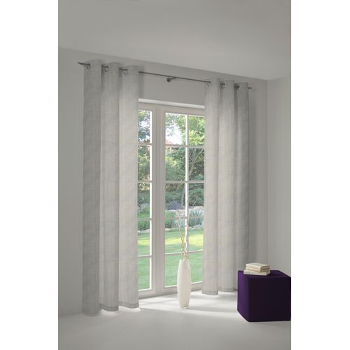 4004567189327 - Vorhang ADAM Vorhang Argentinian Criolla Light aus 100 % Bio-Baumwolle Ösen (1 St) Gr 1 grau (hellgrau) B145cm H145cm Jacquard Baumwolle (Bio-Baumwolle) Gardinen Vorhang Argentinian Criolla Light aus 100% Bio-Baumwolle Ösen (1 St)