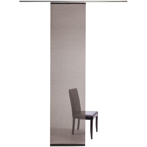 4043343580262 - Schiebegardine Manhattan Gardinen Gr 245 cm Klettband 60 cm braun (haselnuss) Schiebegardinen transparent Gardine modern Wohnzimmer Schlafzimmer