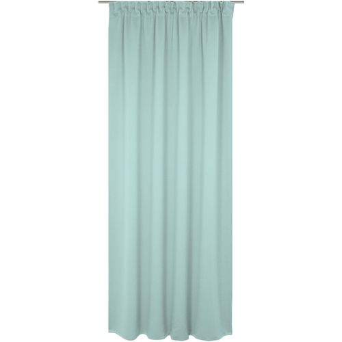 4004567464165 - Vorhang ADAM Uni Collection blau (helltürkis) B142cm H315cm Jacquard Baumwolle (Bio-Baumwolle) Gardinen Blickdichter aus 100% Bio-Baumwolle