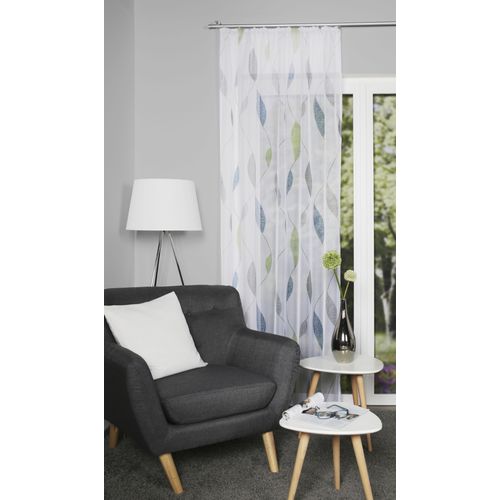 4056751420228 - Gardine HOME WOHNIDEEN PAOLO bunt (blau grün grün) B140cm H145cm Voile Obermaterial 100% Polyester Gardinen halbtransparent