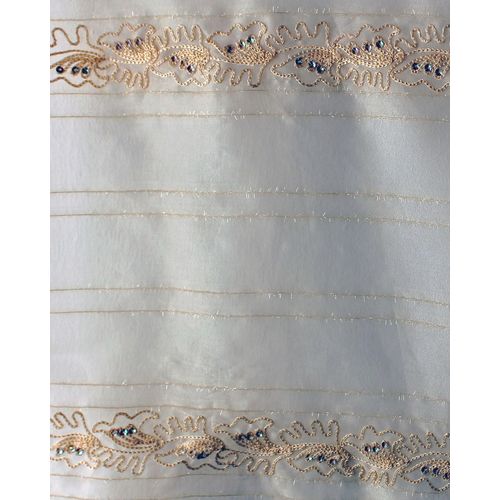 4056837096897 - Gardine HOSSNER - ART OF HOME DECO Sihlsee Gardinen Gr 245 cm Schlaufen 130 cm orange (lachs beige) Schlaufen Schlaufenschal im besonderen Design