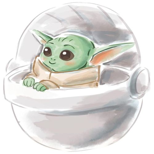 4055065190353 - Bild KOMAR Mandalorian The Child Sweet Color bunt (farbe bild(er) bunt) B50cm H40cm Papier Holz Bilder Wandbild zur Dekoration im Kinderzimmer - ohne Rahmen