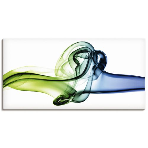 4055327243476 - Wandbild ARTLAND Aufeinanderprallen von blau und grün Bilder Gr B H 100 cm x 50 cm Leinwandbild Muster Querformat 1 St weiß Bild Metallbild Metallbilder Bilder als Alubild Leinwandbild Wandaufkleber oder Poster in versch Größen