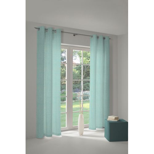 4004567292768 - Vorhang ADAM Vorhang Scribble aus Leinen und Bio-Baumwolle Ösen (1 St) blau (hellblau naturweiß) B145cm H145cm Jacquard Baumwolle (Bio-Baumwolle) Leinen Gardinen Vorhang Scribble aus Leinen und Bio-Baumwolle Ösen (1 St)