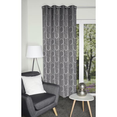 4056751426848 - Vorhang HOME WOHNIDEEN ENOLA Gardinen Gr 245 cm Ösen 140 cm grau Ösen Ösenschal mit Jacquardmusterung 4056751426848 - Vorhang HOME WOHNIDEEN ENOLA Gardinen Gr 245 cm Ösen 140 cm grau Ösen Ösenschal mit Jacquardmusterung