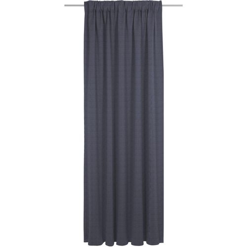 4004567461911 - Vorhang WIRTH Uni Collection blau (dunkelblau) Gardinen 225cm Multifunktionsband 142cm Baumwolle (Bio-Baumwolle) nach Maß B142cm H225cm