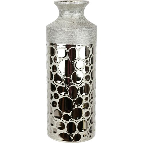 4019844670672 - Tischvase IGEA Vase aus Keramik beige (champagner) B10cm H27cm Keramik Vasen Keramikvase Blumenvase Zylindrisch Blumen Dekovase Deko Hochzeitsdeko