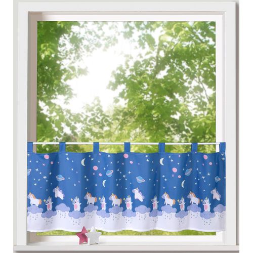 4005385833331 - Scheibengardine WECKBRODT Theo bunt (multi) B120cm H45cm Microfaser Polyester Gardinen Bistro Microsatin bedruckt blickdicht HxB 45x120cm Gardine Store