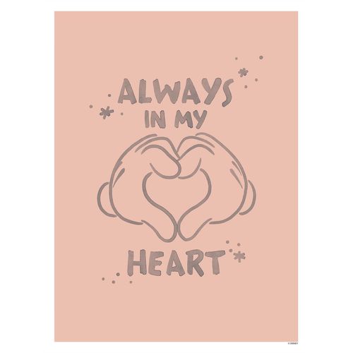 4055065196096 - Bild KOMAR Mickey Endless Love rosa (farbe bild(er) rosa schwarz) B30cm H40cm Holz Papier Bilder Wandbild zur Dekoration im Kinderzimmer - ohne Rahmen