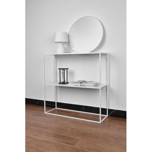 4251820308708 - Konsolentisch MIRRORS AND MORE Alexis weiß Tische modernes Metallregal 4251820308708 - Konsolentisch MIRRORS AND MORE Alexis weiß Tische modernes Metallregal
