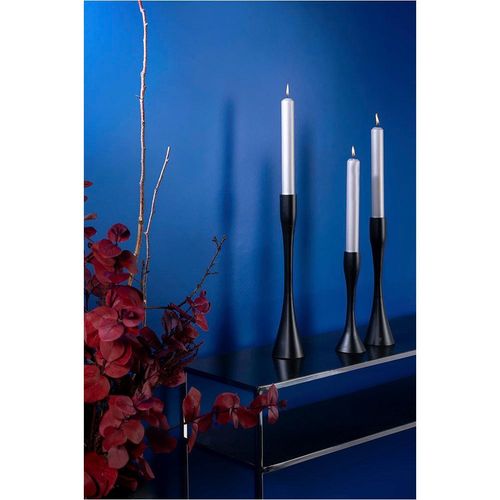 4042911402562 - Kerzenständer FINK LADY Leuchter schwarz B7cm H23cm T7cm Ø7cm Aluminium Kerzenhalter 4042911402562 - Kerzenständer FINK LADY Leuchter schwarz B7cm H23cm T7cm Ø7cm Aluminium Kerzenhalter