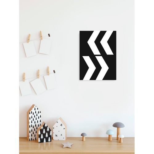 4055065030598 - Leinwandbild KOMAR Typo Arrows - Größe 30 x 40 cm schwarz (farbe bild(er) schwarz weiß) B30cm Papier Holz Bilder Keilrahmenbild mi Echtholzrahmen