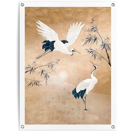 8714597627930 - Poster REINDERS Kraniche in Gold gelb (farbe bild(er) gelb) B60cm H80cm T01cm Leinwand Bilder 8714597627930 - Poster REINDERS Kraniche in Gold gelb (farbe bild(er) gelb) B60cm H80cm T01cm Leinwand Bilder