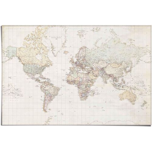 8714597524031 - Poster REINDERS Weltkarte Deutsch 2016 17 grün (farbe bild(er) khaki) B915cm H61cm Papier Bilder