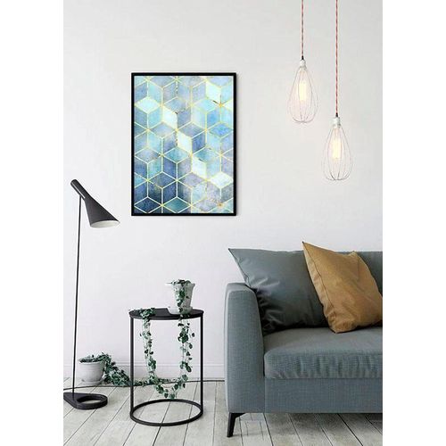 4055065152863 - KOMAR Poster Mosaik Azzuro Bilder Kinderzimmer Schlafzimmer Wohnzimmer Gr B H 50 cm x 70 cm Abstrakt 1 St bunt Poster Bilder