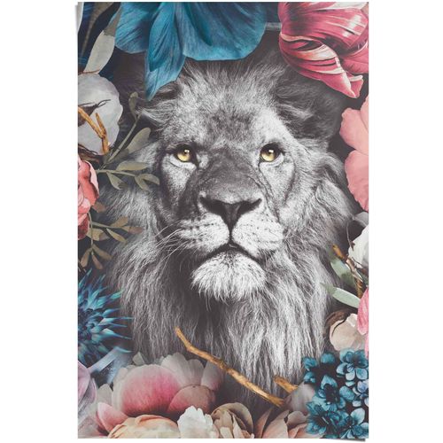 8714597598469 - Poster REINDERS Löwe Blumenkranz - Pflanzen - Farbenfroh bunt (farbe bild(er) mehrfarbig) B61cm H915cm Papier Bilder