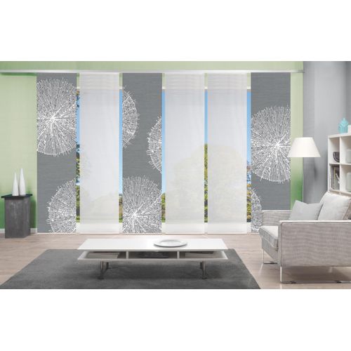 4056751297813 - Schiebegardine VISION S 6ER SET CRESTON Gr 1 grau B60cm H260cm Polyester Gardinen HxB 260x60 Schiebevorhang 6er Set Digitaldruck 4056751297813 - Schiebegardine VISION S 6ER SET CRESTON Gr 1 grau B60cm H260cm Polyester Gardinen HxB 260x60 Schiebevorhang 6er Set Digitaldruck