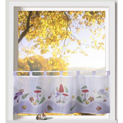 4005385833362 - Scheibengardine WECKBRODT Silvan bunt (multi) B120cm H45cm Voile Polyester Gardinen Bistro Voile bedruckt transparent HxB 45x120cm Gardine Store