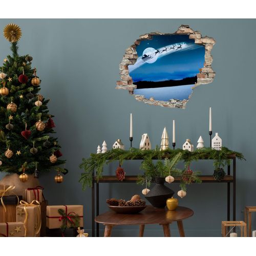 4067437116410 - 3D-Wandtattoo QUEENCE Der Weihnachtsmann im Schlitten blau B60cm H50cm T03cm Vinyl Wandtattoos selbstklebender Wandsticker Weihnachten 4067437116410 - 3D-Wandtattoo QUEENCE Der Weihnachtsmann im Schlitten blau B60cm H50cm T03cm Vinyl Wandtattoos selbstklebender Wandsticker Weihnachten