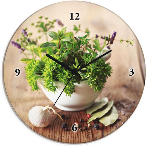 4055327067614 - Wanduhr ARTLAND Verschiedene Kräuter - Küche Wanduhren Gr T 18 cm Quarzuhr grün Wanduhren wahlweise mit Quarz- oder Funhuhrwerk lautlos ohne Tickgeräusche 4055327067614 - Wanduhr ARTLAND Verschiedene Kräuter - Küche Wanduhren Gr T 18 cm Quarzuhr grün Wanduhren wahlweise mit Quarz- oder Funhuhrwerk lautlos ohne Tickgeräusche