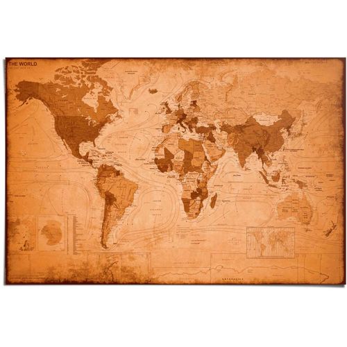 8714597611755 - Poster REINDERS Weltkarte braun (farbe bild(er) braun) B915cm H61cm T01cm Papier Bilder 8714597611755 - Poster REINDERS Weltkarte braun (farbe bild(er) braun) B915cm H61cm T01cm Papier Bilder