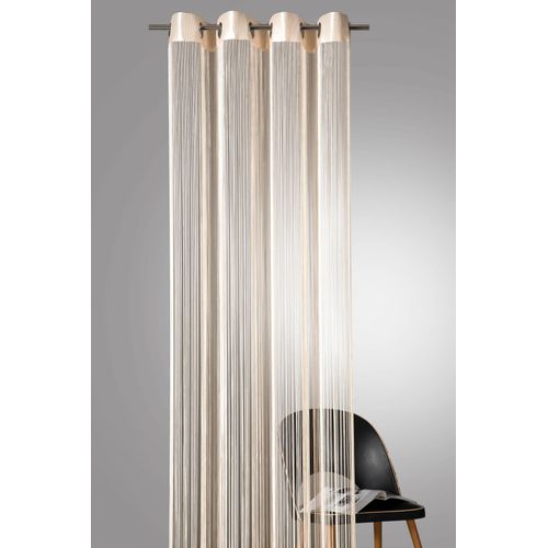 4005385139440 - Fadenvorhang WECKBRODT Leon Gr 1 beige (champagner) B98cm H240cm Polyester Gardinen Fadengardine Insektenschutz transparent kürzbar Store