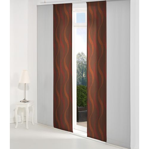 4004567172398 - Schiebegardine WIRTH LUPARA Gardinen Gr 145 cm Paneelwagen 60 cm rot Schiebegardinen blickdicht Gardine Inkl Montagezubehör