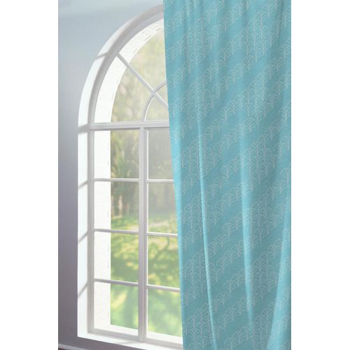 4004567303679 - Vorhang ADAM Argentinian Criolla Gardinen Gr 145 cm Multifunktionsband 142 cm blau (türkis) Esszimmergardinen nachhaltig aus Bio-Baumwolle