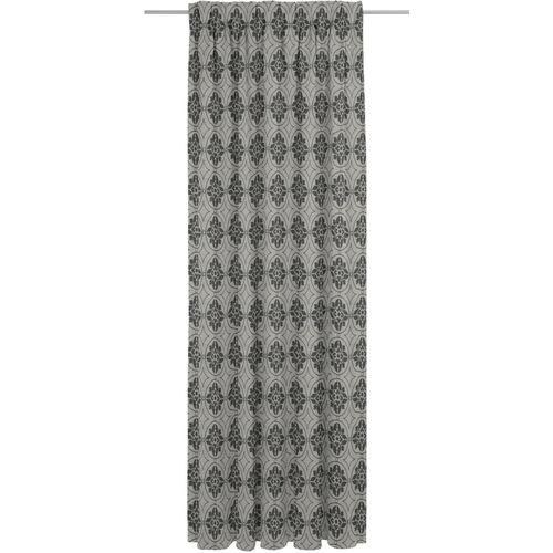 4004567310271 - Vorhang ADAM Romantic Puligny Gr 1 schwarz (schwarz beige) B142cm H145cm Jacquard Baumwolle Gardinen Vorhang Romantic Puligny aus 100% Bio-Baumwolle Multiband (1 St)