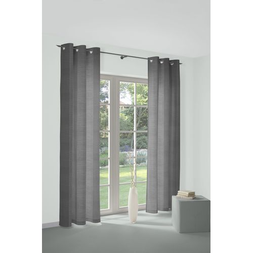 4004567511739 - Vorhang WIRTH Niederau Gr 1 grau B132cm H145cm Jacquard Polyacryl Polyester Gardinen