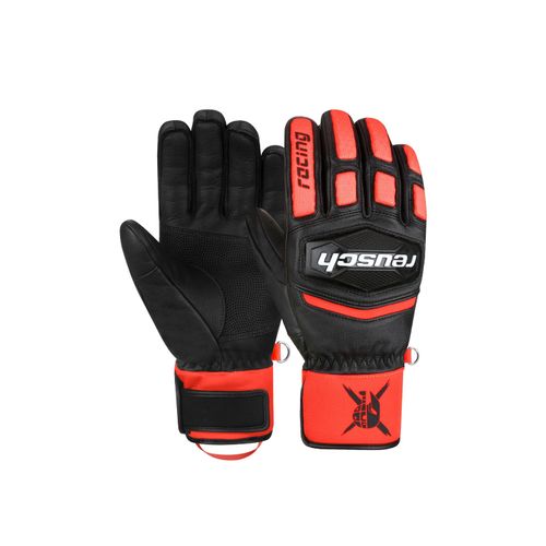 4060485353066 - Skihandschuhe REUSCH Worldcup Warrior Team Damen Gr 10 schwarz (schwarz rot) 50% Ziegenleder 50% Polyester mehrfarbig Handschuhe mit winddichten Eigenschaften