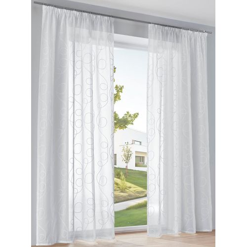 4016478046286 - Gardine HEINE HOME Gr 2 weiß B135cm H175cm Polyester Gardinen 4016478046286 - Gardine HEINE HOME Gr 2 weiß B135cm H175cm Polyester Gardinen