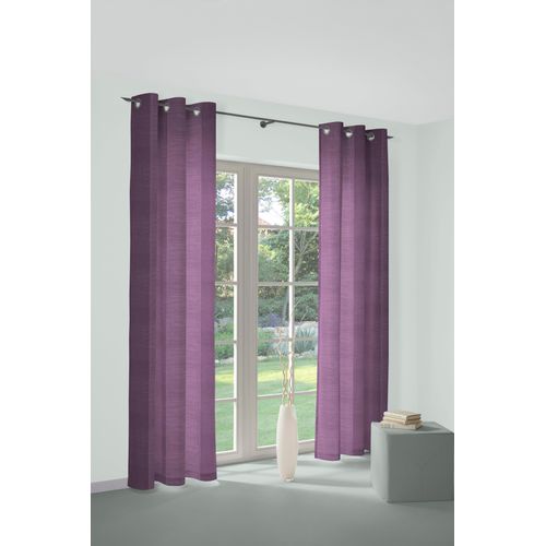 4004567511111 - Vorhang WIRTH Niederau Gr 1 lila Gardinen 145cm Ösen 132cm Polyacryl Polyester B132cm H145cm