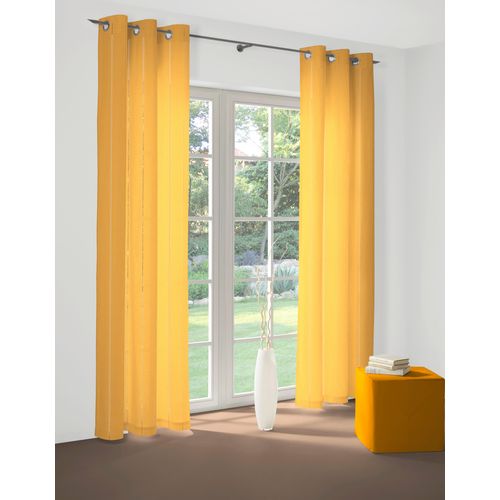 4004567152147 - Vorhang WIRTH Felsted Gr 1 gelb Gardinen 150cm Ösen 132cm Polyester B132cm H150cm