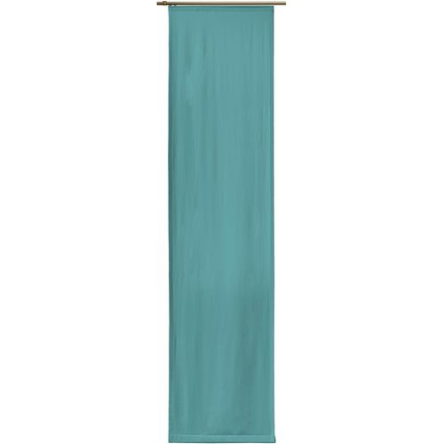 4004567218126 - Schiebegardine WIRTH Newbury Gr 1 blau (türkis) B57cm H145cm Jacquard Baumwolle Polyester Gardinen Ohne Befestigungszubehör Breite 57 cm