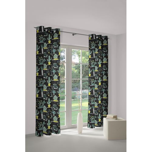 4004567254940 - Vorhang WIRTH Oakham Gr 1 grün (grün schwarz) Gardinen 150cm Ösen 130cm Polyester B130cm H150cm 4004567254940 - Vorhang WIRTH Oakham Gr 1 grün (grün schwarz) Gardinen 150cm Ösen 130cm Polyester B130cm H150cm