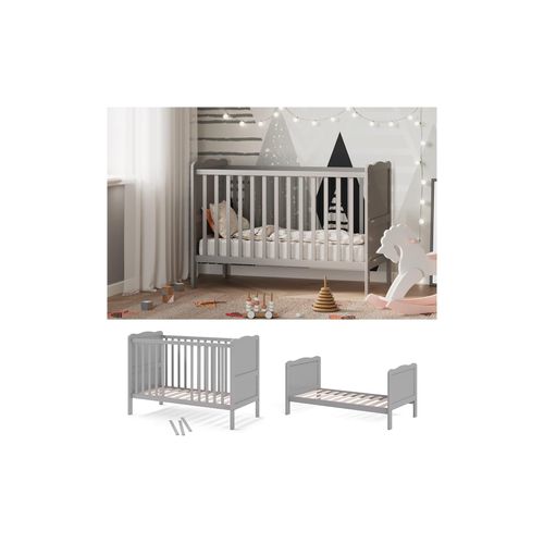 4251421970526 - Gitterbett Babybett Kinderbett Tobi Kombinationsbett umbaubar Weiß