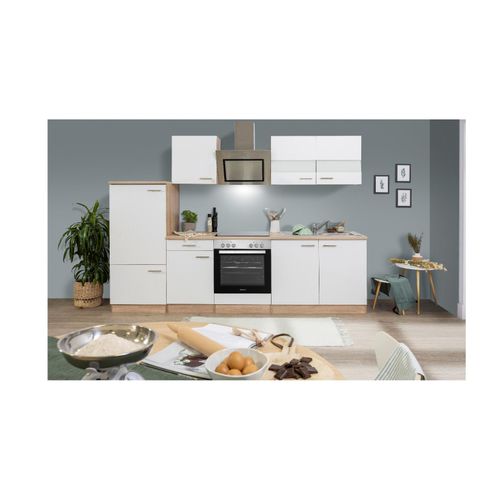 4260344974443 - Küchenzeile ca 270 cm mit Kühl- Gefrierkombi -versch Ausführungen - weiß 4260344974443 - Küchenzeile ca 270 cm mit Kühl- Gefrierkombi -versch Ausführungen - weiß