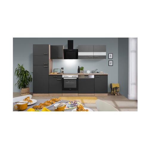 4260407699269 - Küchenzeile ca 280 cm mit Kühl-  Gefrierkombi und Geschirrspüler - versch Ausführungen - grau 4260407699269 - Küchenzeile ca 280 cm mit Kühl-  Gefrierkombi und Geschirrspüler - versch Ausführungen - grau