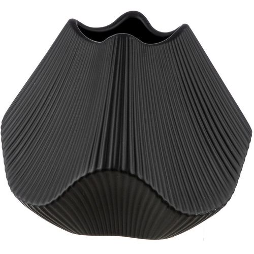 4063387553770 - Tischvase GILDE Vase Lamellen H 185 cm schwarz B15cm H30cm T15cm Ø15cm Keramik Vasen 4063387553770 - Tischvase GILDE Vase Lamellen H 185 cm schwarz B15cm H30cm T15cm Ø15cm Keramik Vasen