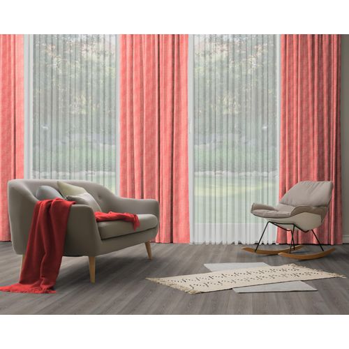 4004567305062 - Vorhang ADAM Argentinian Criolla light Gr 1 rot Gardinen 145cm Multifunktionsband 142cm Baumwolle nachhaltig aus Bio-Baumwolle B142cm H145cm