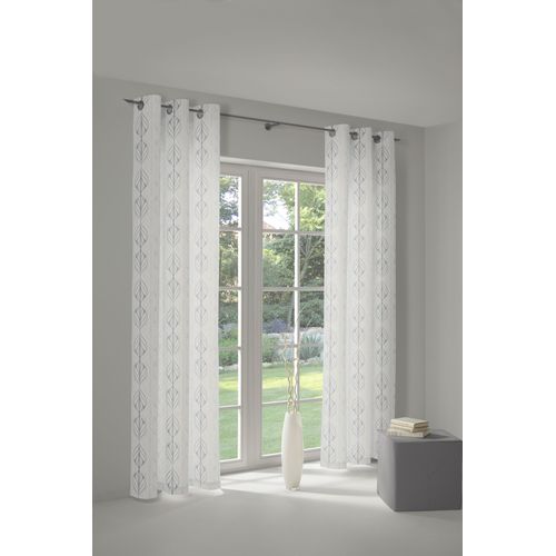 4004567294205 - Vorhang ADAM Vorhang Wave aus Leinen und Bio-Baumwolle Ösen (1 St) beige (natur hellgrau beige) B145cm H225cm Jacquard Baumwolle (Bio-Baumwolle) Leinen Gardinen Blickdichter Vorhang Wave aus Leinen und Bio-Baumwolle Made in Germany