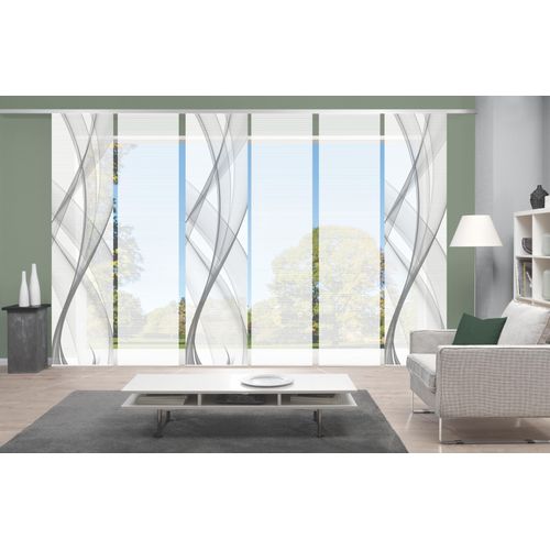 4056751516259 - Schiebegardine VISION PACOLIA Gr 1 grau B60cm H260cm Polyester Gardinen SETSCHIEBEVORHANGBAMBUSDIGITALDRUCK