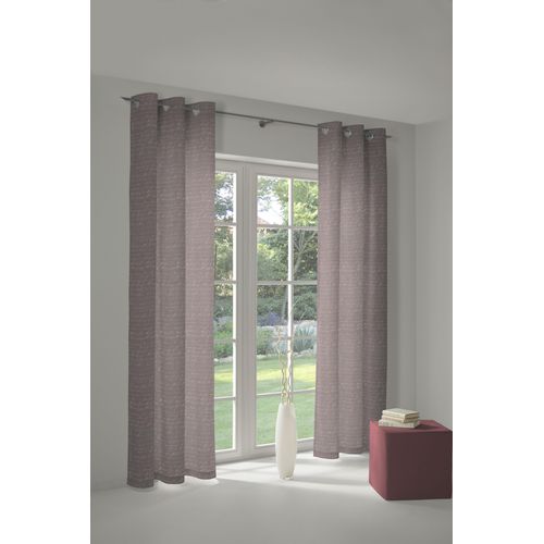4004567293062 - Vorhang ADAM Vorhang Scribble aus Leinen und Bio-Baumwolle Ösen (1 St) lila (lila naturweiß) B145cm H175cm Jacquard Baumwolle (Bio-Baumwolle) Leinen Gardinen Vorhang Scribble aus Leinen und Bio-Baumwolle Ösen (1 St)