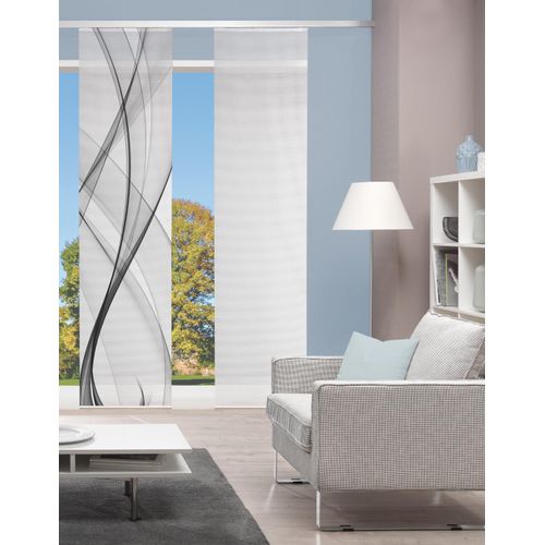 4056751513913 - Schiebegardine VISION PACOLIA Gr 1 grau B60cm H260cm Polyester Gardinen SCHIEBEVORHANG BAMBUS DIGITALDRUCK