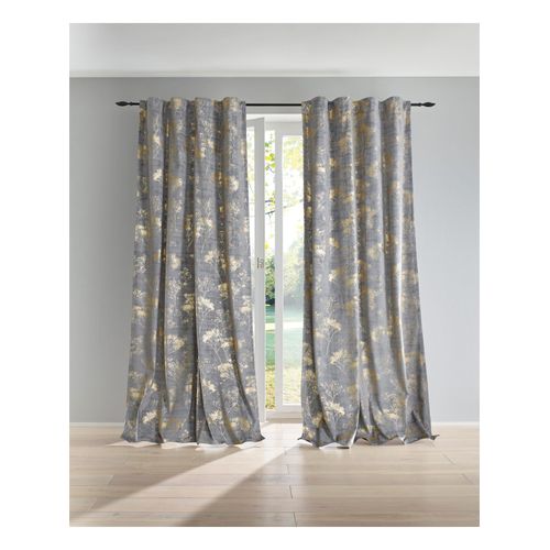 6936782377280 - Vorhang HEINE HOME Gr 4 gold (grau goldfarben) Ösen Ösen Polyester Gardinen