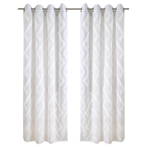 4068222401124 - Gardine BRUNO BANANI Lynn Gr 1 weiß B140cm H145cm Scherli Polyester Gardinen schöner Schal Scherli zeitlos und modern