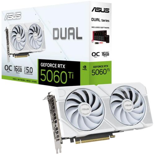 4711636179973 - ASUS GeForce RTX 5060 Ti DUAL OC White - 16GB GDDR7 RAM - Grafikkarte