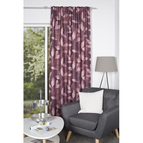 4056751479325 - Vorhang HOME WOHNIDEEN ATEKA Gr 1 rot (bordeaux) B135cm H245cm Polyester Gardinen Kombibandschal ATEKA bedruckt
