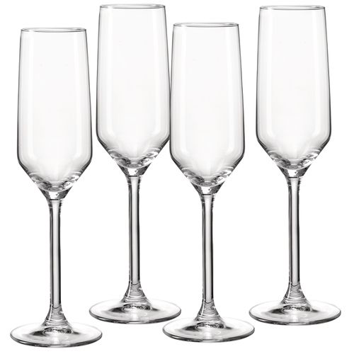 4006344320176 - Sektglas RITZENHOFF & BREKER Rumba transparent B55cm H23cm Ø55cm Glas Trinkgefäße 4er Set je 220 ml